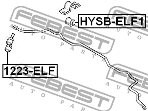 Втулка стабилизатора HYSB-ELF1 FEBEST