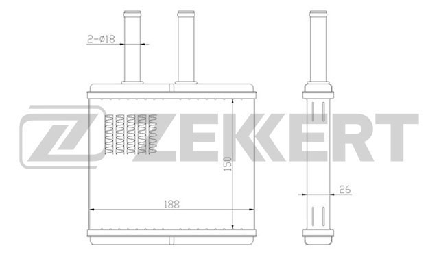Радиатор отопителя MK-5012 ZEKKERT