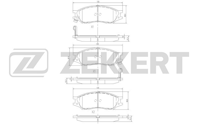 Колодки тормозные дисковые BS-2323 ZEKKERT