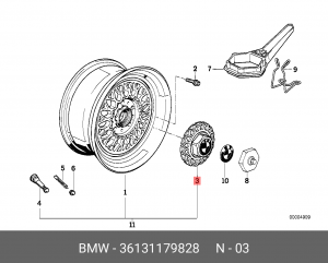 Колпак декоративный колесного диска 36 13 1 179 828 BMW