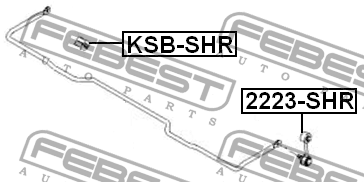 Втулка стабилизатора KSB-SHR FEBEST