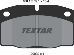 Колодки тормозные дисковые 2093903 TEXTAR