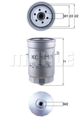 Фильтр топливный KC101/1 MAHLE KNECHT
