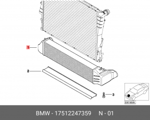 Радиатор рециркуляции ОГ 17 51 2 247 359 BMW