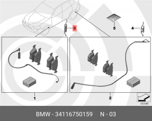 Пружина фиксации тормозной колодки 34 11 6 750 159 BMW