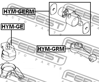 Подушка двигателя HYM-GRM FEBEST