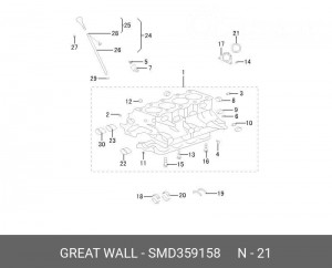 Сальник коленвала SMD359158 GREAT WALL