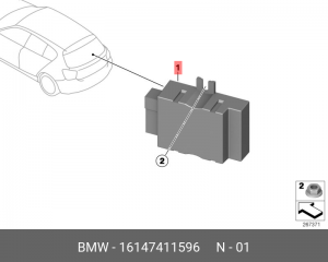 Блок управления топливным насосом 16 14 7 411 596 BMW