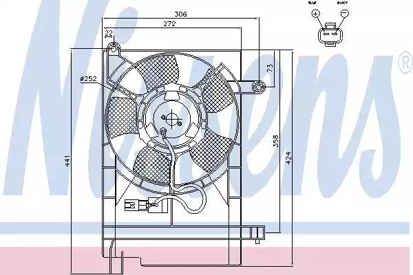 Электромотор радиатора охлаждения ДВС 85062 NISSENS