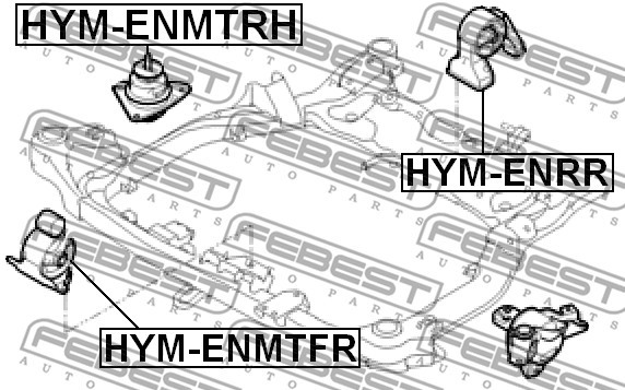 Подушка двигателя HYM-ENMTFR FEBEST