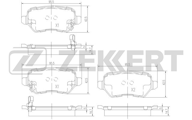 Колодки тормозные дисковые BS-1761 ZEKKERT