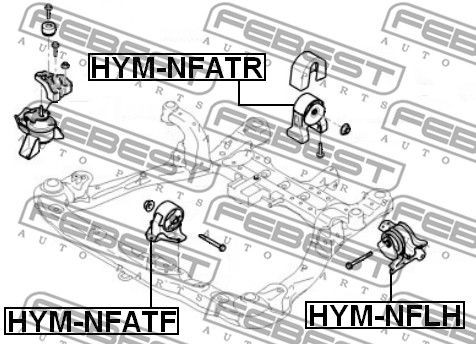 Подушка двигателя HYM-NFATF FEBEST