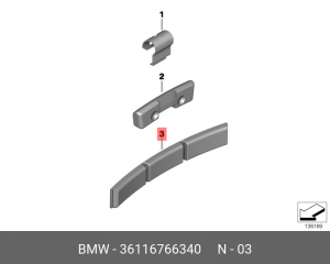 Грузик балансировочный 36 11 6 766 340 BMW