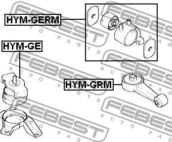 Подушка двигателя HYM-GERM FEBEST