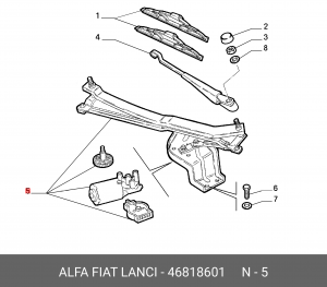 Привод стеклоочистителя 46818601 ALFA FIAT LANCIA