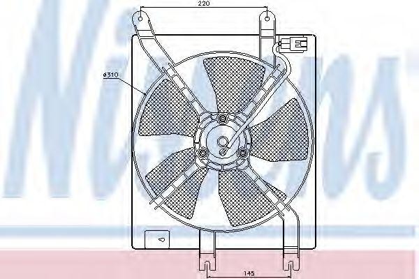 Диффузор радиатора охлаждения с вентилятором 85357 NISSENS