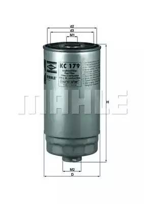 Фильтр топливный KC179 MAHLE KNECHT