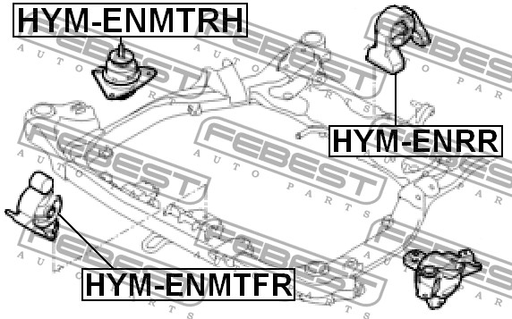 Подушка двигателя HYM-ENMTFR FEBEST