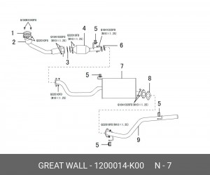 Резинка крепления глушителя 1200014-K00 GREAT WALL