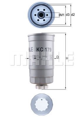 Фильтр топливный KC179 MAHLE KNECHT