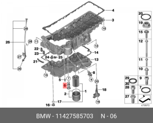Клапан контроля давления масла 11 42 7 585 703 BMW