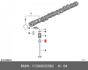 Колпачки маслосъёмные (комплект) 11 34 0 032 582 BMW