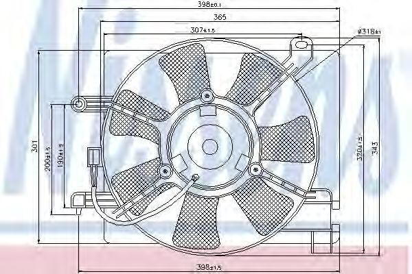 Электромотор радиатора охлаждения ДВС 85060 NISSENS