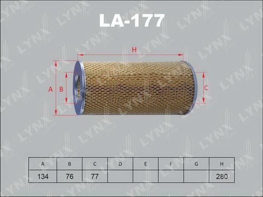 Фильтр воздушный LA-177 LYNXAUTO