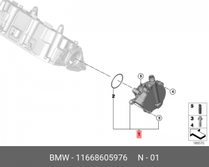 Насос вакуумный тормозной системы 11 66 8 605 976 BMW