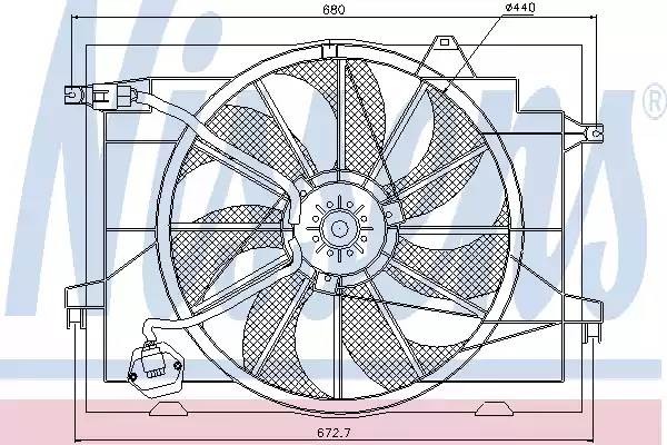 Электромотор радиатора охлаждения ДВС 85366 NISSENS