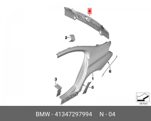 Облицовка задней части кузова 41 34 7 297 994 BMW
