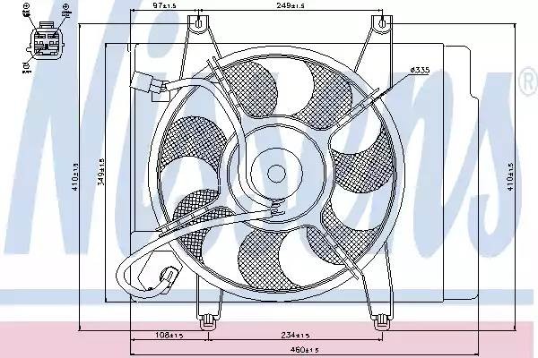 Электромотор радиатора охлаждения ДВС 85344 NISSENS