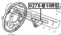 Цилиндр тормозной рабочий 0278-B10RS FEBEST