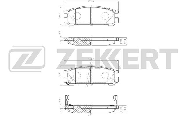Колодки тормозные дисковые BS-2133 ZEKKERT