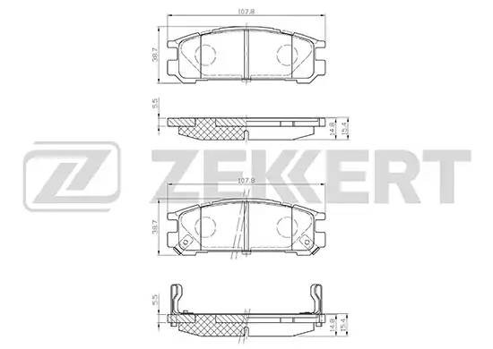 Колодки тормозные дисковые BS-2133 ZEKKERT