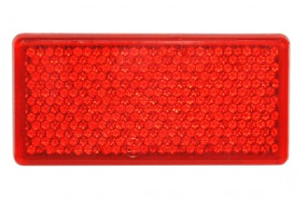 Светоотражатель прямоугольный на липучке (красный, 95х45мм, мод.200-02)